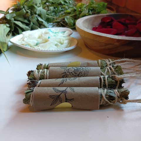 incenso natural de rosas vermelhas