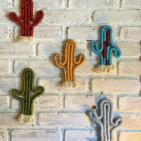 Cactos de macramê