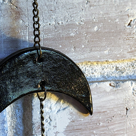 Fases da Lua e Pentagrama de cerâmica fria