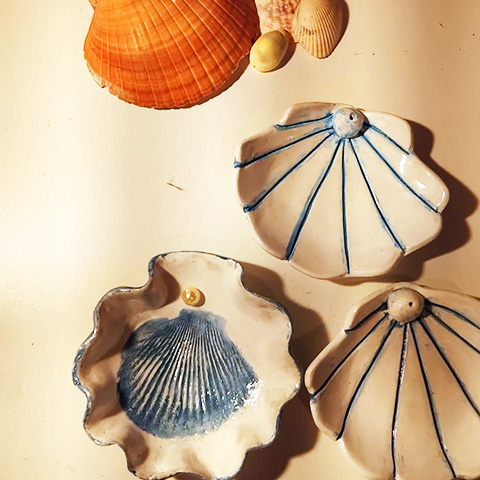 Cerâmica fria conchas