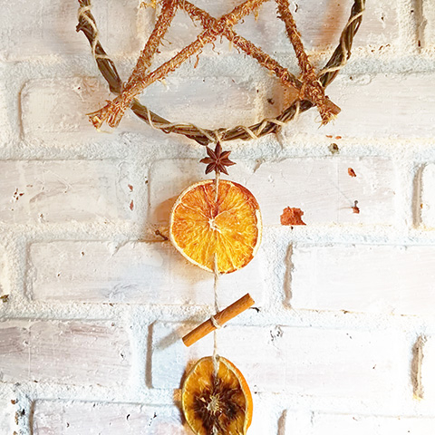 Guirlanda Pentagrama de Laranja