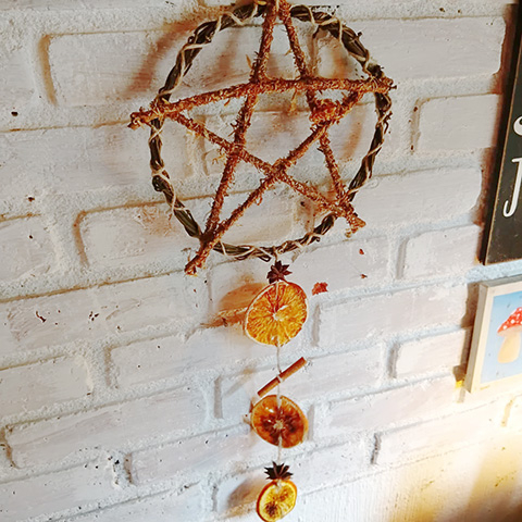 Guirlanda Pentagrama de Laranja