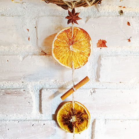 Guirlanda Pentagrama de Laranja