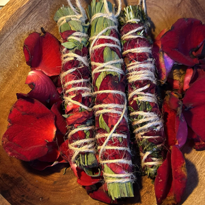 incenso natural de rosas vermelhas